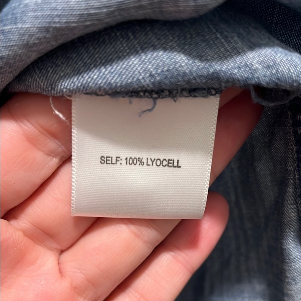 Women's Blue Denim Shirt by Jane and Delancey - Picture 8 of 11